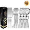 26 Modelos Nuevos de Vajilla de Acero Inoxidable 1010 Transfronteriza Juego de 16/24/30 Piezas Vajilla Occidental Cuchillo para Bistec, Tenedor, Cuchara Juego en Caja de Regalo