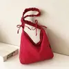 Bolso de hombro casual nuevo de gran capacidad con forma de nube, bolso versátil para el trabajo para mujer, bolso simple de color liso de nicho estilo coreano