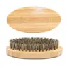 Cepillo para peinar copete de hombre, cepillo para limpiar el vello del cuello, cepillo para el cabello con cerdas de madera, cepillo para limpiar la barba