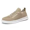 Zapatos de Malla Transfronterizos para Hombre Verano Nuevo Suela Suave Transpirable Tejido Fly Zapatilla Moda Tendencia Tobillo Zapatos Casuales para Hombre