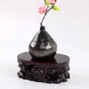Base de Piedra Extraña de Madera Maciza Soporte de Exhibición para Flor Bonsái Base para Estatua de Buda Talla de Raíz de Madera Se Pueden Cavar Ranuras Base Ovalada de Piedra de Jade