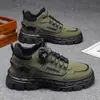 Botas Martin Otoño 2025 Nuevos Zapatos de Hombre Tendencia Versátil Impermeables Antideslizantes Hebilla Giratoria Caña Alta Botas de Trabajo Modelo Más Vendido