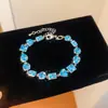 Pulsera de Circonita Geométrica Cuadrada Redonda Gota de Agua Triángulo Pulsera de Lujo Ligero de Nicho Joyería de Mano Sencilla de Moda Personalizada para Mujeres