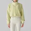 Chamarra Casual de Polar Doble Cara para Otoño e Invierno con Cuello Alto, Mangas Largas, Engrosada, Cálida, Corte Holgado, Cierre de Cremallera Lulu
