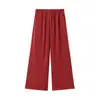 Pantalones de pierna ancha casuales de moda sueltos, estilo europeo y americano, versátiles, venta al por mayor, comercio transfronterizo, simples, cintura elástica, pierna ancha
