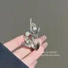 Nuevo Estilo Chino Tendencia Nacional Hoja de Bambú Perla Broche Alto Grado Elegante Temperamento Viento Retro Cortavientos Suéter Pin Decoración