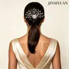 Tocados de Novia Peine de Perlas y Pedrería Peine Invertido Hecho a Mano Adornos para el Cabello de Retrato Antiguo Peine de Cristal para el Cabello