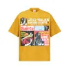 Stewell Estilo Callejero Americano Estampado Digital Personalizado Unisex Manga Corta Algodón Pesado Marca de Moda Cuello Pequeño Manga Corta