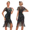 2025 Nuevo Vestido de Fiesta Retro Europeo y Americano de Amazon Vestido de Lentejuelas y Borlas Gatsby Dropshipping