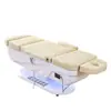 Cama de champú de spa para cabeza eléctrica de alta gama con baño de pies, circulación de agua, aromaterapia, altura ajustable y acabado de cuero impermeable