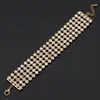 Accesorios de moda para novias estilo coreano pulsera de cristal con diamantes de imitación multicapa pulsera ancha pulsera de diamantes brillantes para mujer B163