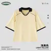 Ropa para Hombre CkxCamisa Polo de Manga Corta en Bloques de Color para Hombre, Fresca de Verano, Secado Rápido, Transpirable, Corte Boxy, Camiseta de Manga Corta para Hombre