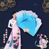 Abanico de Danza Abanico de Danza Seda Danza Clásica Antiguo Azul Lago Degradado Adulto Niños Espectáculo Color Jiaozhou Yangko Baile en Cuadrilla