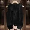 Chaleco Sin Costuras de Seda Helada Lobo del Norte, Camiseta sin Mangas de Lujo Ligero para Hombre, Chaleco de Verano Ajustado Delgado Estilo Europeo para Hombre