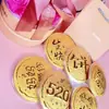 Moneda de Oro Puro 999 50mg Princesa, Que te hagas rico, Moneda de Oro de Feliz Cumpleaños 520 Regalo Artesanía de Oro al por Mayor