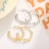 Pendientes de diseño único estilo frío pendientes irregulares para mujer simples rojo online sol frecuente pendientes de moda versátiles