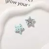 Nuevo Tela con Lunares Color Macarrón Estrella de Cinco Puntas Pequeña Bolso Botón de Tela Arete DIY Accesorios para Aretes para Ropa Zapatos Calcetines Accesorios para el Cabello