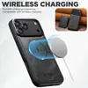 Adequado para iPhone 18 Pro Carregamento Sem Fio Magnético Magsafe Samsung S26U Porta-Cartões Capa de Couro para Celular