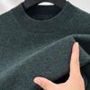 Suéter Hengyuanxiang 100% Lã para Homens, Gola Alta Meia-Calça Espessa, Novo Suéter Base de Tricô Outono e Inverno para Homens, Pai