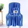 Toalla de Baño Merbau Coral Fleece de Secado Rápido Rayas Catiónicas Toalla de Playa Amazon Engrosada Absorbente Regalo Toalla Grande