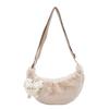 Bolso de felpa transfronterizo para otoño e invierno, nuevo modelo de moda 2024 para mujer, bolso tipo bola de masa peludo, textura, bandolera de estilo extranjero