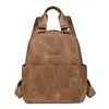 Mochila de moda, estilo retro europeo y americano, diseño de bloques de color, simple y casual, adecuada para viajes, desplazamientos y uso diario, mochila versátil para mujer