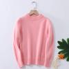 Suéter infantil 100% lana engrosado de cuello alto para niñas, cuello alto de color sólido de cachemira para usar debajo, jersey para niños Nuevo