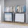 Secador de Ropa de Acero Galvanizado Engrosado de Pie Vertical Interior Exterior Balcón Estante Colgante de Dos Niveles Estante Superior e Inferior Secador de Ropa
