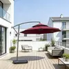 Sombrilla de hierro forjado para patio, sombrilla de manivela manual, sombrilla para balcón y terraza exterior, sombrilla de patio, sombrilla de ocio, sombrilla de plátano