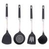 Juego de espátula de acero inoxidable 304 para cocina, espátula de silicona para el hogar, cuchara para sopa, salteado, utensilios de cocina de silicona