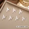 Acessórios de Nail Art Tridimensionais de Luxo Leve Borboleta Esmaltada Mini Liga Laço Recortado Líquido Decoração de Unha Atacado