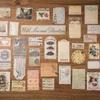 Diario basura transfronterizo, material vintage, paquete mixto, tamaño grande, página de libro en inglés desgastada, factura, diario, pegatina