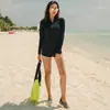 Roupa de Mergulho Coreana Feminina Manga Longa Roupa de Banho Medusa Dividida Proteção Solar Slim-fit Roupa de Snorkel Roupa de Banho