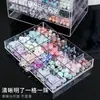 Caja de Almacenamiento para Cuentas Hecho a Mano DIY Materiales Accesorios Cuentas Sueltas Joyería Cuentas de Vidrio Compartimentada Caja de Joyería para Mano Cajón Transparente