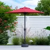 Sombrilla y Paraguas a Prueba de Lluvia para Patio, Sombrilla de Sol Exterior con Poste Central, Combinación de Sombrilla para Mesa y Sillas de Exterior en Balcón, Sombrilla Lateral, Parasol