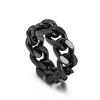 Aprobación directa de fábrica de anillo de cadena de viento simple de tendencia europea y americana, personalidad hip-hop, acero de titanio, moda para hombres y mujeres, llave de mano