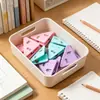 Clipes de Papel Triangulares em Formato de Macaron, Não Deixam Marcas no Papel, Adequados para Documentos, Arquivos de Escritório, Material Escolar para Estudantes e Organização de Provas
