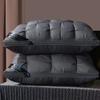 Almohada de Pan Lavable de Terciopelo de Plumas Estilo Hotel Cinco Estrellas Elástica No Colapsable Soporte para Columna Cervical para el Hogar Ayuda para Dormir
