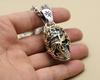Venta al por mayor de fábrica, joyería de plata esterlina S925 con incrustaciones de bronce, colgante de calavera de dragón, elefante de Buda tailandés, cadena de suéter de plata tailandesa, colgante grande