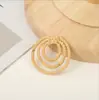 Acessórios de Joias DIY Tecidos em Rattan Puro Feitos à Mão no Vietnã Estilo Festivo Geométrico Exagerado Redondo Material para Brincos Tecidos em Bambu Rattan