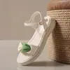 Sandalias de Suela Gruesa para Mujer, Nuevas Populares Verano 2026 Estilo Hada Ligero con Lazo Suela Suave Zapatos de Playa con Sensación de Caminar sobre las Nubes para Estudiantes