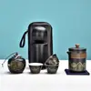 Cerámica Portátil Viaje Juego de Té Rápido Taza para Invitados Una Tetera Cuatro Tazas Caja de Regalo Empresarial Logotipo Personalizado