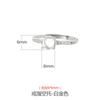 Plata de Ley 925 Estilo Coreano Anillo para Mujer Soporte Vacío Accesorios de Soporte Incrustado con Oro de 18K Montura de Anillo Anillo de Diamantes Anillo de Boda Anillo Redondo para Mujer Soporte Vacío