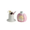 Adorno de Piedra Perfumada Calabaza Rosa Dulce Fresca Difusor Interior de Larga Duración Decoración de Escritorio Adorno de Fragancia Divertido Creativo