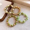 Conjunto de Pulseiras Elásticas Acrílicas Geométricas Irregulares Transfronteiriças Europeias e Americanas Design de Nicho Pulseira de Mão Joia de Mão Personalizada para Mulheres