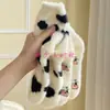 Calcetines de dormir de terciopelo imitación visón para niña de otoño e invierno, calcetines de felpa de invierno para mujer hasta la pantorrilla, calcetines de dinosaurio lindos con forro polar, gruesos a prueba de frío para el postparto