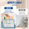 Bolsa para documentos engrosada, bolsa impermeable de PVC transparente para almacenamiento de exámenes A3, bolsa de libro portátil A4, bolsa de clasificación por materia con ranura para tarjetas