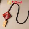 Colgantes Multiestilo para Hombres y Mujeres de Talla en Madera Yiming Xianyuan, Collares de Madera y Cadenas para Suéter