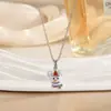 Colar Cruzado Novo Papai Noel para Mulheres Cobre Micro-Incustado Banhado a Ouro Estilo Europeu e Americano Acessórios da Moda Presente de Véspera de Natal