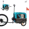 Carrinho de Reboque para Cachorro para Armazenamento e Transporte de Viagem, Reboque de Bicicleta para Animal de Estimação Montado na Traseira de Uma Peça para Ciclismo, Dobrável para Uso Externo